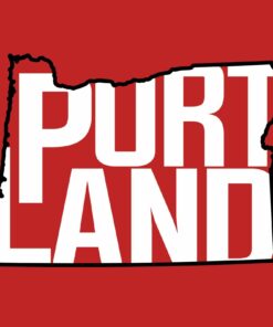Portland Basketball State Outline Shirt Sweatshirt Pullover Hoodie Reprinted Full Color Full Size