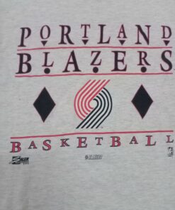 Portland Blazers Basketball 1992S Tshirt Sweatshirt Hoodie Crewneck Sweatshirt Pullover Reprinted Full Color Full Size Gifts for NBA Fans