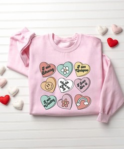 Positive Affirmations Sweatshirt, Teacher Valentine Sweatshirt, Women's Valentines Day Sweatshirt