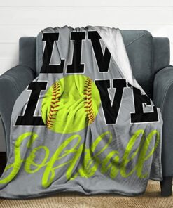 Premium Softball Blanket Cool Ball Sports Blanket,Ultra Soft Sofa Bed Blanket