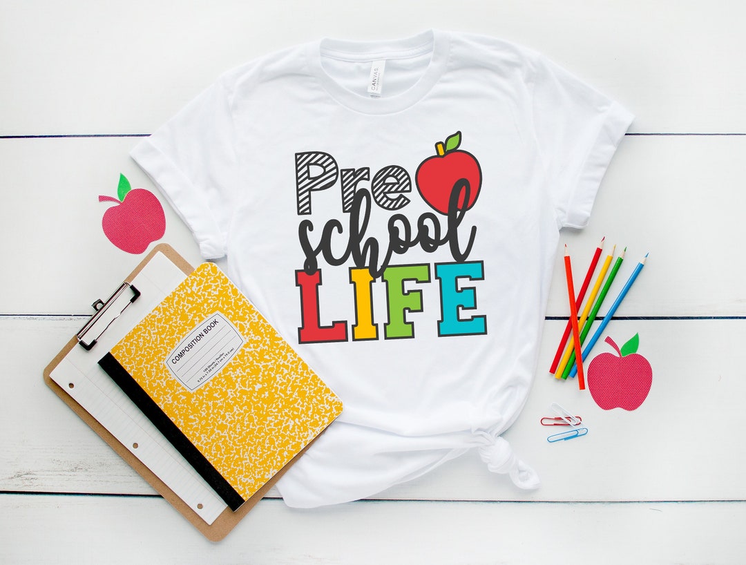 Preschool Life Shirts, Teach Love Inspire Shirt, Back To School Shirt, First Grade Teacher Shirts, Teacher Appreciation Shirt, Kids, First Day