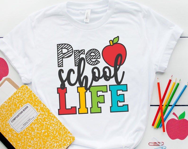 Preschool Life Shirts, Teach Love Inspire Shirt, Back To School Shirt, First Grade Teacher Shirts, Teacher Appreciation Shirt, Kids, First Day - Image 2
