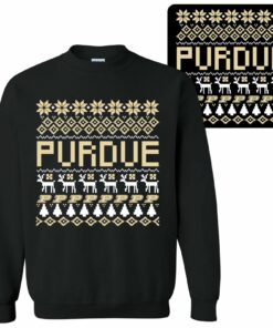 Purdue Boilermakers Ugly Holiday Shirt Sweatshirt Pullover Hoodie Reprinted Full Color Full Size