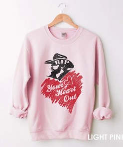RIP Your Heart Out - Ladies Valentine - Heart - Cowboy - Unisex Crewneck Sweatshirt