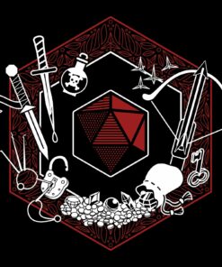 RPG Class Crest Rogue - Tabletop Games d20 Premium Shirt Sweatshirt Pullover Hoodie Reprinted Full Color Full Size