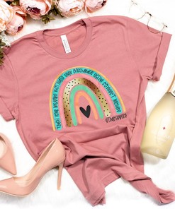 Rainbow Teach Love Inspire, Valentines Day Shirt, Gift for her, Valentine's Day Gift, Valentine Gift, Teacher Life Shirt, Teacher Gift