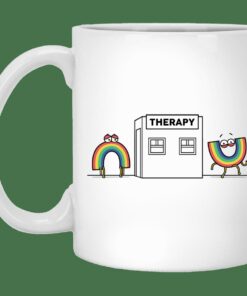 Rainbow Therapy Mug Gifts for Friends, Gifts for Valentine Day, Coulpe Gifts