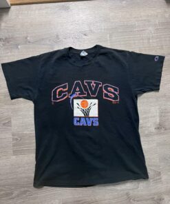 Rare 90’s Champion Cleveland Cavaliers Single Stich Tshirt Hoodie Crewneck Sweatshirt Reprinted Full Color Full Size Gifts for NBA Fans