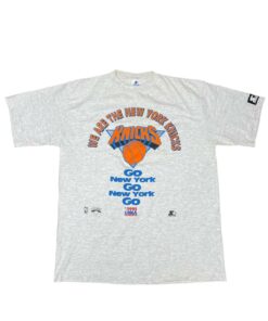 Rare Vintage Style 1993 NBA New York Go Knicks T Shirt Made Usa Tshirt Hoodie Crewneck Sweatshirt Reprinted Full Color Full Size Gifts for NBA Fans