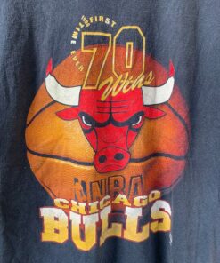 Rare Vintage Style Chicago Bulls NBA Sport Tshirt Hoodie Crewneck Sweatshirt Reprinted Full Color Full Size Gifts for NBA Fans