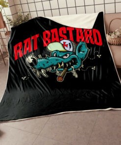 Rat Fink Hot Rod Chopper Blanket