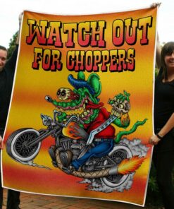 Rat Fink Watch Out For Choppers Blanket