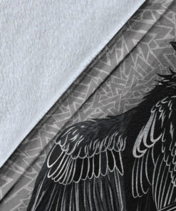 Raven Valknut Viking Sherpa Fleece Blanket