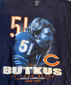 Reebok Chicago Bears “Dick Butkus” Tshirt Pullover Hoodie Crewneck Sweatshirt Reprinted Full Color Full Size Gifts For NFL Fans