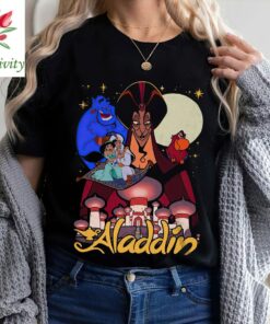 Retro 90s Disney Aladdin Group Shot Poster Shirt, Disneyland Unisex Shirt, Disney World Shirt, Aladdin tshirt