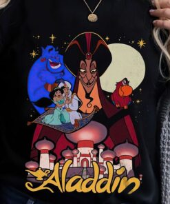 Retro 90s Disney Aladdin Group Shot Poster Shirt, Disneyland Unisex Shirt, Disney World Shirt, Aladdin tshirt