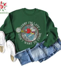 Retro 90s Disney Alice In Wonderland White Rabbit Sorry I Am Late Shirt, Unisex T-shirt Family Birthday Gift Adult Kid Toddler Tee