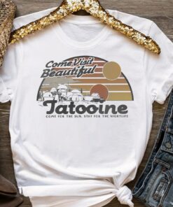 Retro 90s Star Wars Come Visit Beautiful Tatoooine Portrait Shirt, Unisex T-shirt Family Birthday Gift Adult Kid Toddler Comfort Colors Tee