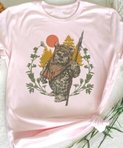 Retro 90s Star Wars Ewok Floral Sunset Shirt, Galaxy's Edge Trip Star Wars Fans Unisex T-shirt Family Birthday Gift Adult Kid Toddler Tee