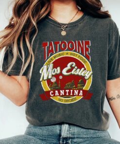Retro 90s Star Wars Mos Eisley Cantina Shirt, Lives Music Hot Food No Droids, Tatooine Sunset T-shirt, Galaxy's Edge Tee, Star Wars Fan Gift
