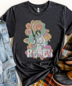 Retro 90s Star Wars Princess Leia Retro Rebel Shirt, Galaxy's Edge, Unisex T-shirt Family Birthday Gift Adult Kid Toddler Comfort Colors Tee