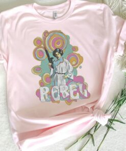 Retro 90s Star Wars Princess Leia Retro Rebel Shirt, Galaxy's Edge, Unisex T-shirt Family Birthday Gift Adult Kid Toddler Comfort Colors Tee