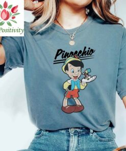 Retro Disney Pinocchio and Jiminy Cricket Shirt, Disneyland Holiday Vacation Trip, Unisex T-shirt Family Birthday Gift Adult Kid Toddler Tee
