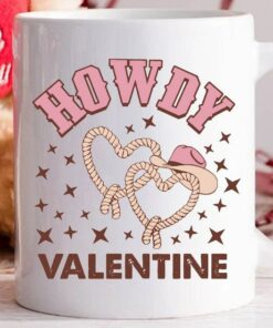 Retro Howdy Valentine Mug, Valentines Day Mug, Western Cowboy Xoxo Love Mug, Gift For Her, Couple Gift