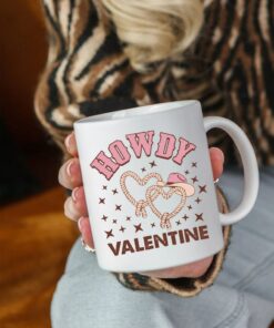 Retro Howdy Valentine Mug, Valentines Day Mug, Western Cowboy Xoxo Love Mug, Gift For Her, Couple Gift