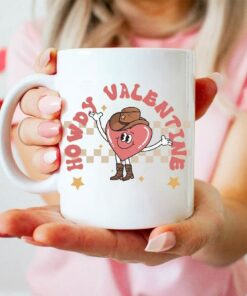 Retro Howdy Valentine Mug, Valentines Day Mug, Western Cowboy Xoxo Love Mug, Gift For Her, Couple Gift, Gift For Valentines