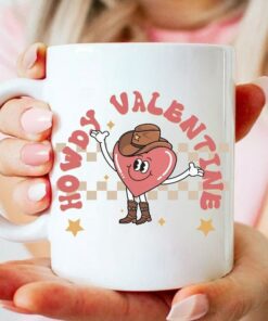 Retro Howdy Valentine Mug, Valentines Day Mug, Western Cowboy Xoxo Love Mug, Gift For Her, Couple Gift, Gift For Valentines