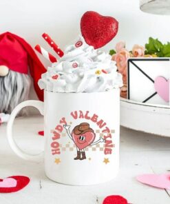 Retro Howdy Valentine Mug, Valentines Day Mug, Western Cowboy Xoxo Love Mug, Gift For Her, Couple Gift, Gift For Valentines