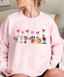 Retro Mickey And Friend Valentine T-shirt Disney Valentine's Day Shirt Magic Kingdom Disneyland Vacation Holiday Trip Mickey Minnie Shirt