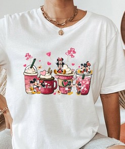 Retro Mickey Minnie Mouse Valentine Day T-shirt Vintage Mickey 1928 Unisex T-shirt Magic Kingdom Disneyland Matching Shirt Couple Shirt Gift
