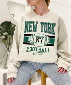 Retro New York NFL Crewneck Sweatshirt Hoodie Shirt Gifts for NFL Fans