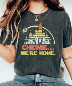 Retro Pastel Color Chewie We're Home Shirt, Han Solo Chewbacca T-shirt, Disney Star Wars Day Tee, Galaxy's Edge Shirt, Star Wars Fan Gift