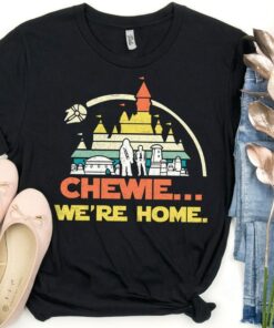 Retro Pastel Color Chewie We're Home Shirt, Han Solo Chewbacca T-shirt, Disney Star Wars Day Tee, Galaxy's Edge Shirt, Star Wars Fan Gift