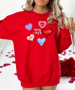 Retro Positive Affirmations Valentines Shirt, Unisex Sweatshirt, Self care gift, Self Love Shirt, Love Yourself Positive Valentine Heart Tee