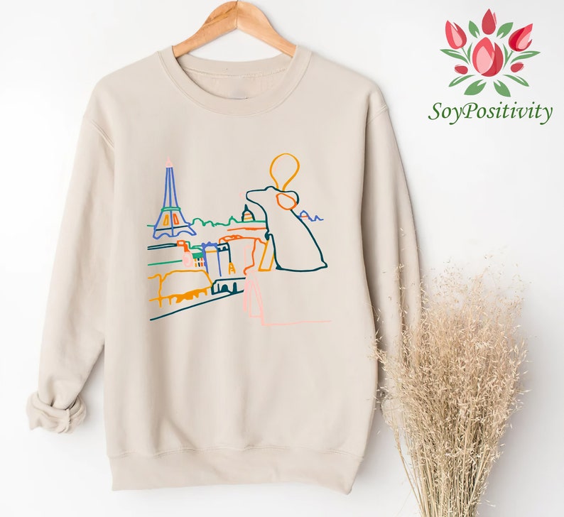 Retro Remy Ratatouille Sweatshirt, Colorful Ratatouille hoodie, Epcot food and wine tee, Ratatouille kitchen, Epcot Family Shirt