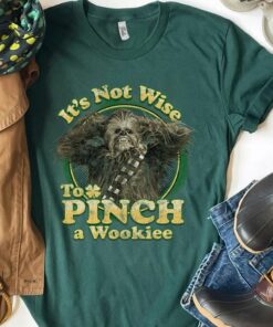 Retro Star Wars Chewbacca It's Not Wise To Pinch A Wookie Shirt, Galaxy's Edge, Unisex T-shirt Family Birthday Gift Adult Kid Toddler Tee