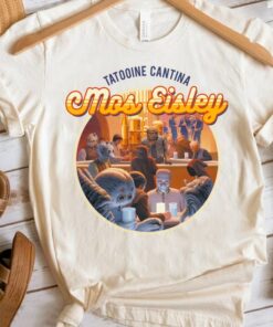 Retro Star Wars Mos Eisley Tatooine Cantina Circle Portrait Shirt, Galaxy's Edge Unisex T-shirt Family Birthday Gift Adult Kid Toddler Tee