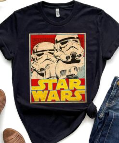 Retro Star Wars Stormtrooper March Vintage Trading Card Shirt, Galaxy's Edge Trip Unisex T-shirt Family Birthday Gift Adult Kid Toddler Tee