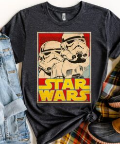 Retro Star Wars Stormtrooper March Vintage Trading Card Shirt, Galaxy's Edge Trip Unisex T-shirt Family Birthday Gift Adult Kid Toddler Tee