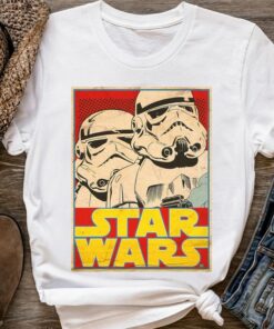 Retro Star Wars Stormtrooper March Vintage Trading Card Shirt, Galaxy's Edge Trip Unisex T-shirt Family Birthday Gift Adult Kid Toddler Tee