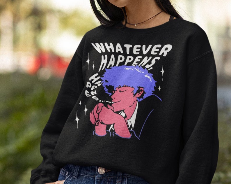 Retro Whatever Happens, Unisex Crewneck Sweatshirt - Image 2