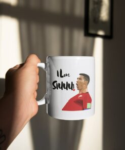 Ronaldo Coffee Mug For Valentines Day Gift, Mufc Coffee Cup, I Love Siuuu, Valentines Day Gift For Men