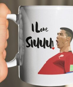 Ronaldo Coffee Mug For Valentines Day Gift, Mufc Coffee Cup, I Love Siuuu, Valentines Day Gift For Men