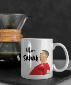 Ronaldo Coffee Mug For Valentines Day Gift, Mufc Coffee Cup, I Love Siuuu, Valentines Day Gift For Men