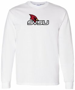 Saginaw Valley State Cardinals Primary Shirt Sweatshirt Pullover Hoodie Reprinted Full Color Full Size