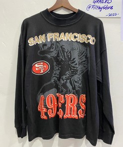 San Francisco 49Ers Tshirt Pullover Hoodie Crewneck Sweatshirt Reprinted Full Color Full Size Gifts For NFL Fans